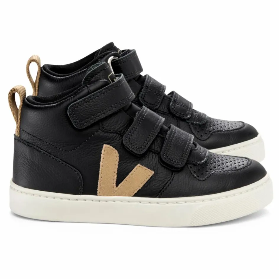 Outlet Veja Baskets Cuir V-10 Mid | Noir
