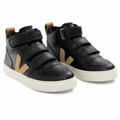 Outlet Veja Baskets Cuir V-10 Mid | Noir