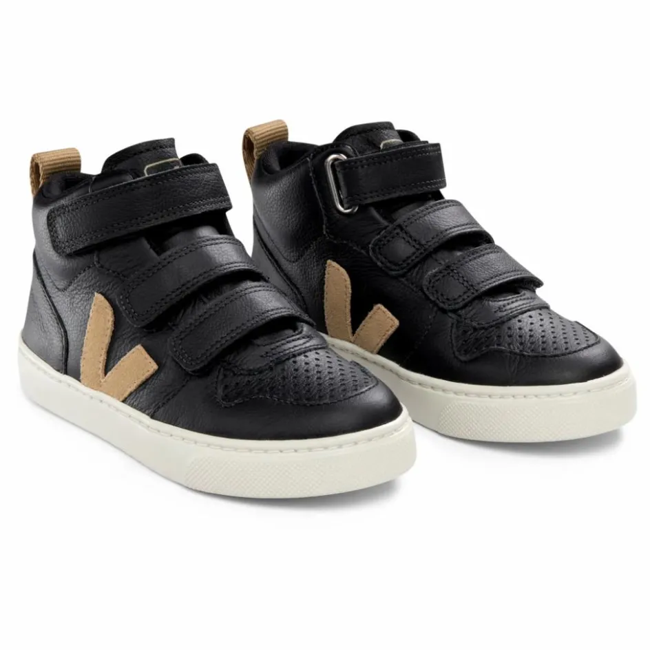 Outlet Veja Baskets Cuir V-10 Mid | Noir