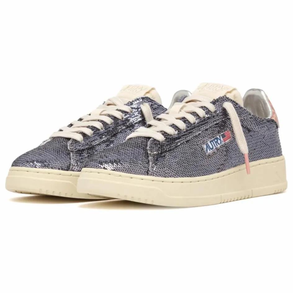 Autry Baskets Dallas Low Paillettes | Gris foncé