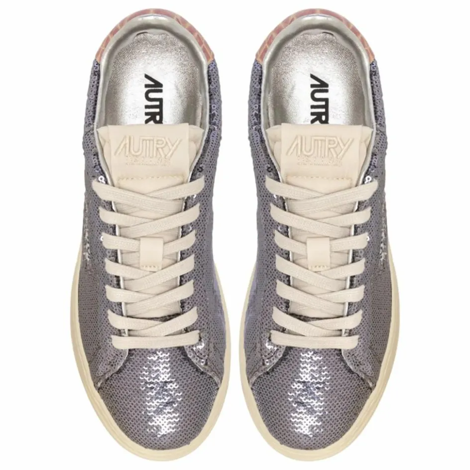 Autry Baskets Dallas Low Paillettes | Gris foncé