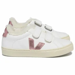 Clearance Veja Baskets Fourrées Scratchs Esplar | Rose