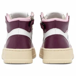 Autry Baskets Kids Medalist Mid Cuir Bicolore | Rose