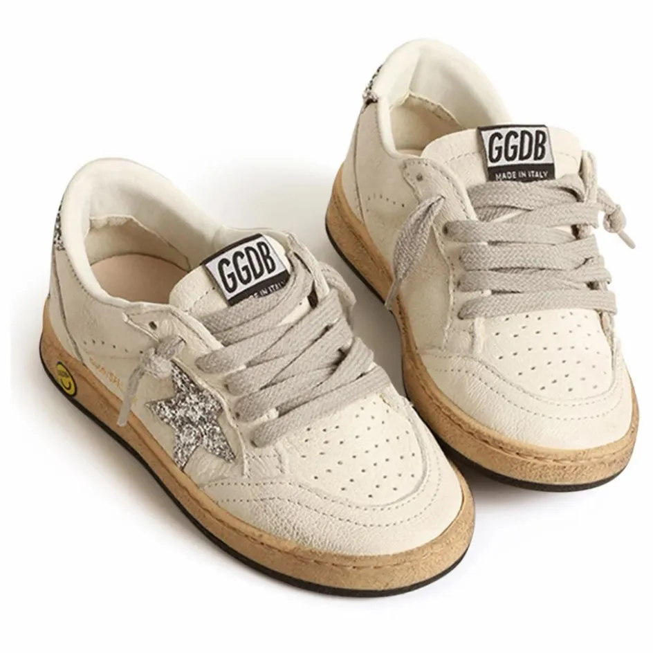 New Golden Goose Baskets Lacets Ballstar Paillettes | Argenté