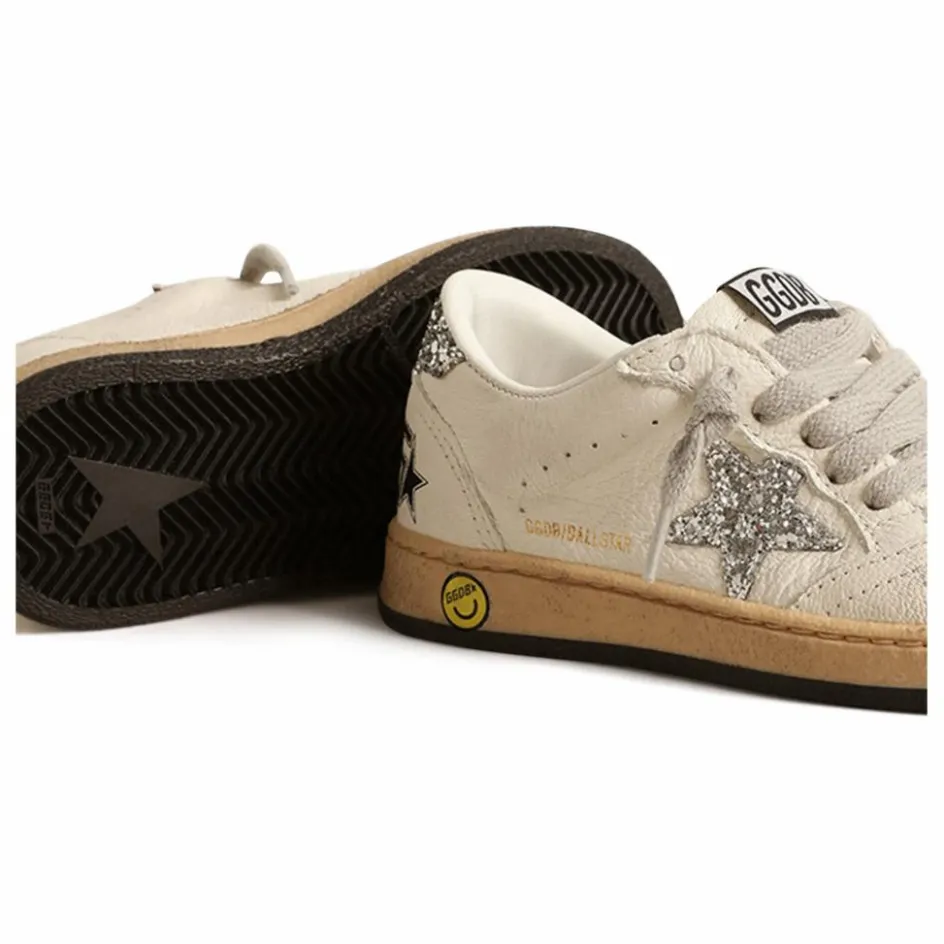 New Golden Goose Baskets Lacets Ballstar Paillettes | Argenté