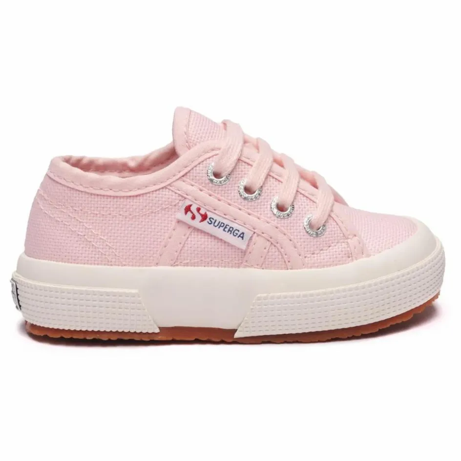Clearance Superga Baskets Lacets Coton Basse | Rose pâle