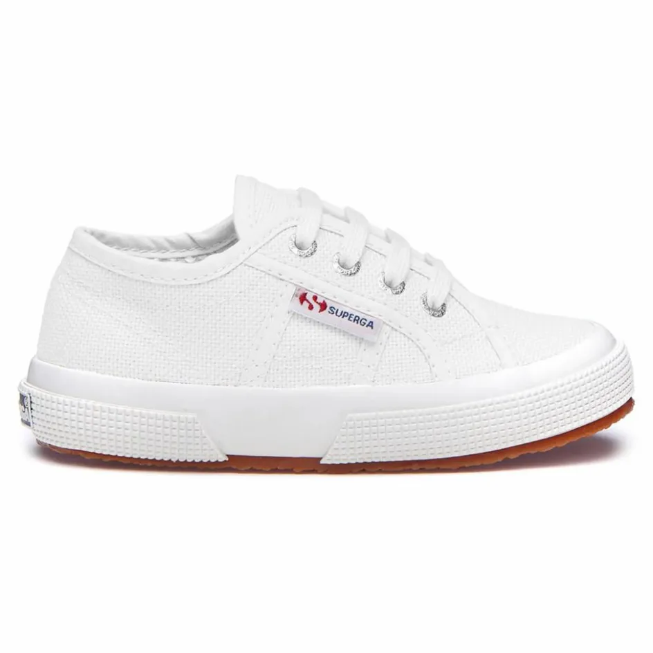 Superga Baskets Lacets Coton Basse | Blanc