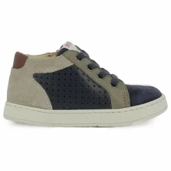 Outlet Pom d'Api Baskets Mousse Lace Perfo Velours | Bleu marine