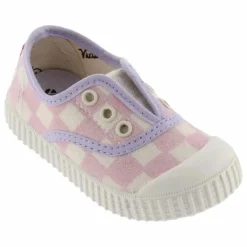 Sale Victoria Baskets Scratchs Quadrillées Lona | Rose