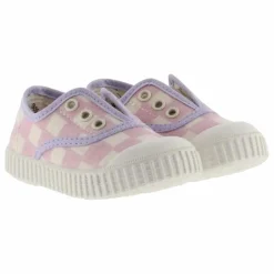 Sale Victoria Baskets Scratchs Quadrillées Lona | Rose