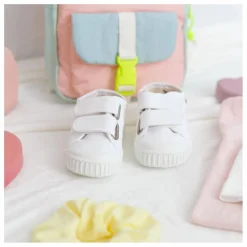 Outlet Victoria Baskets Scratchs Tiras Lona | Blanc