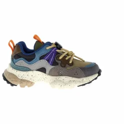 Flower Mountain Baskets Yamano 3 Lacets Cuir Eco et Nylon ||Enfant Baskets|Baskets