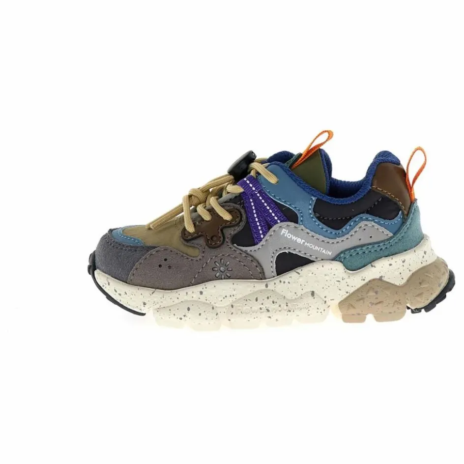 Flower Mountain Baskets Yamano 3 Lacets Cuir Eco et Nylon ||Enfant Baskets|Baskets