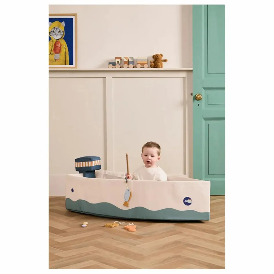Kid's Concept Tapis De Jeux*Bateau en toile avec kit de pêche |