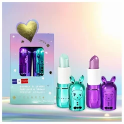 Enfant Inuwet Soins Du Visage|Coffrets*Baumes à lèvres Noël Rainbow - Set de 2