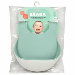 Béaba Bavoirs|Bavoirs, Langes*Bavoir silicone - Set de 2 |
