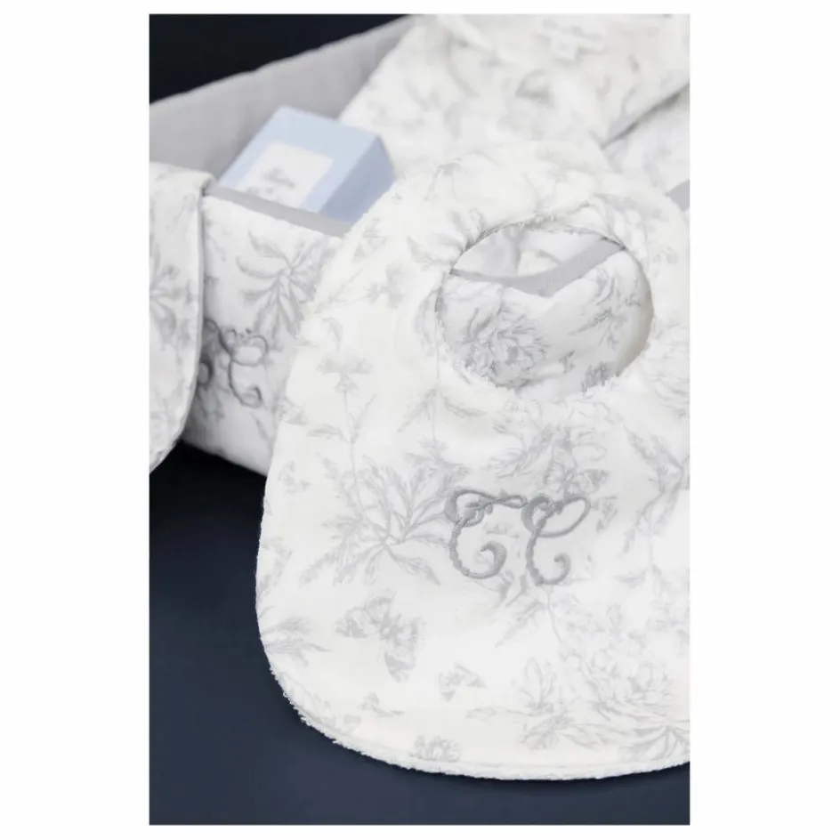 Clearance Tartine et Chocolat Bavoir Toile de Jouy | Gris