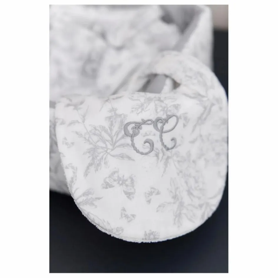 Clearance Tartine et Chocolat Bavoir Toile de Jouy | Gris