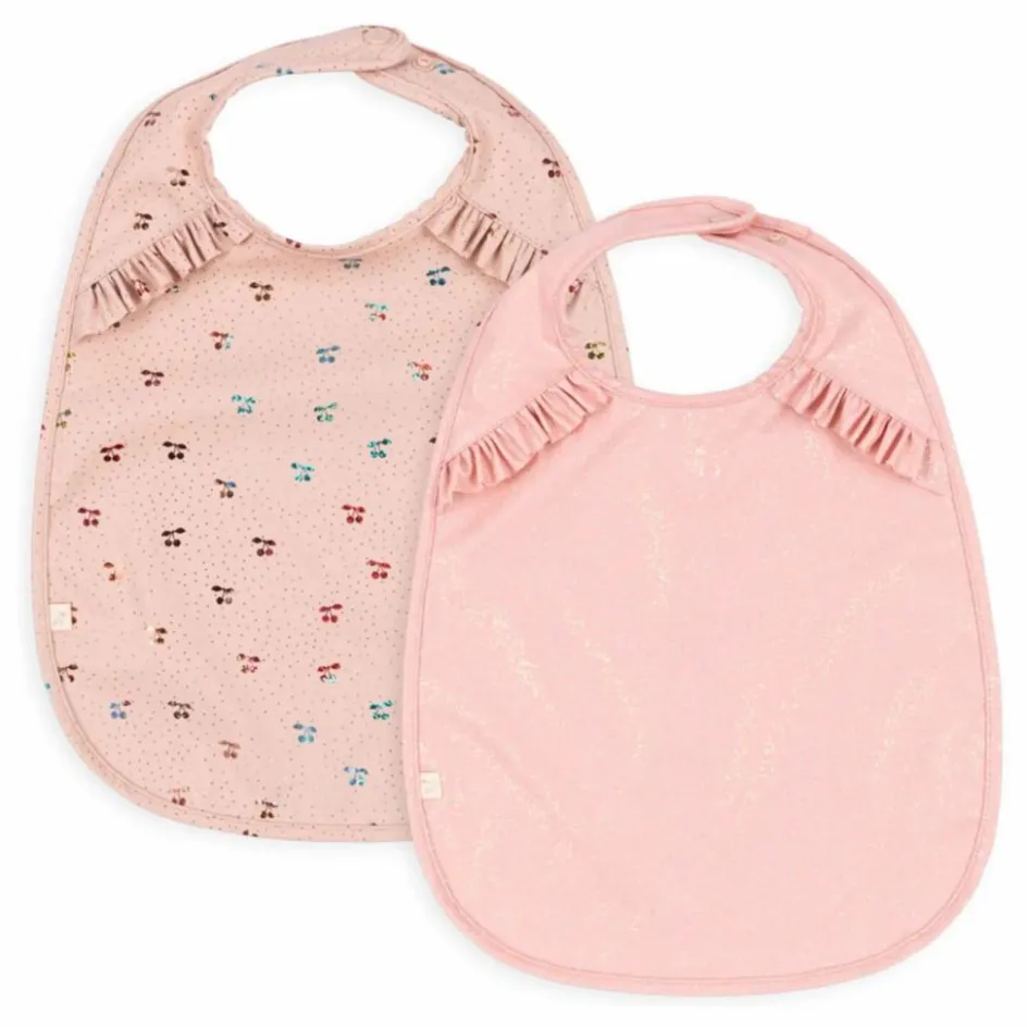 Outlet Konges Sløjd Bavoirs à volants Cherry Sparkle - Set de 2 | Rose