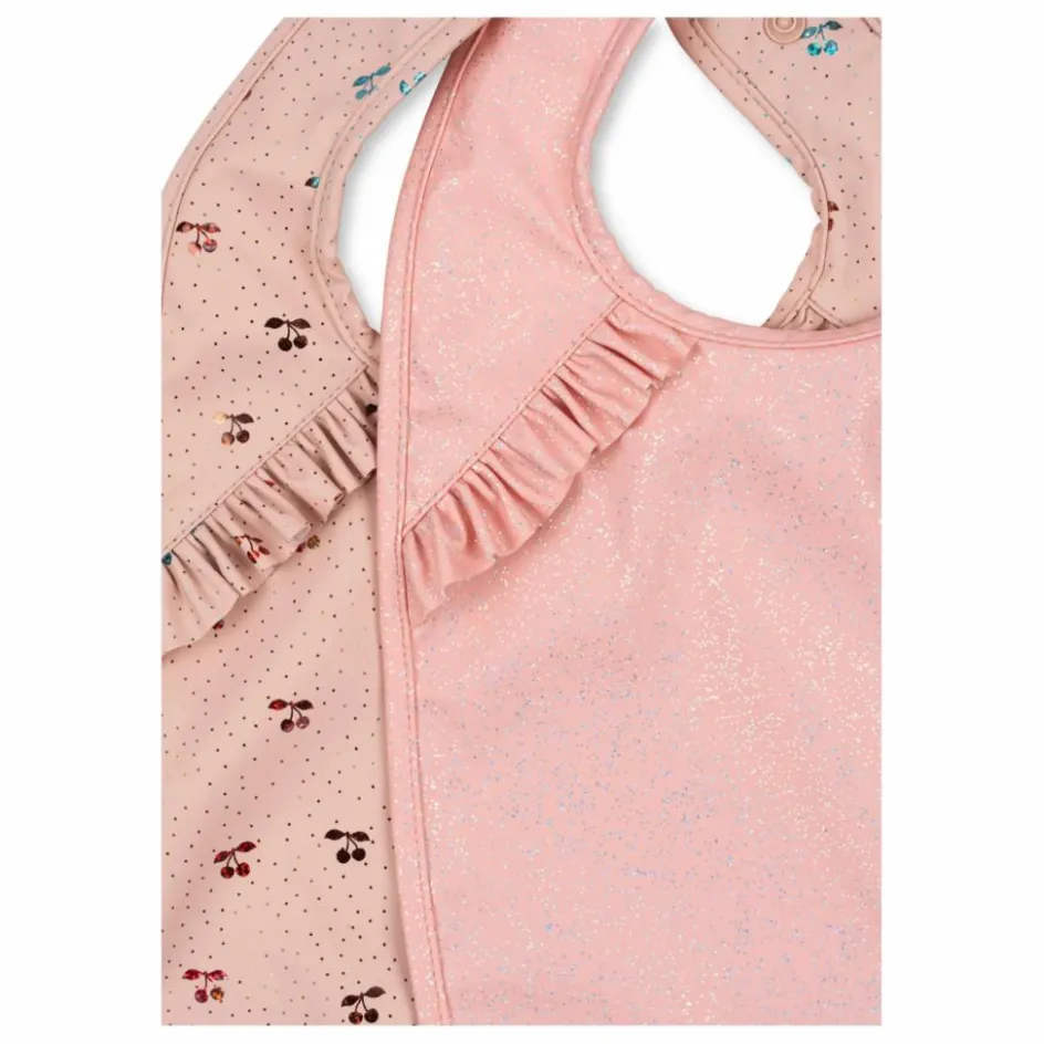 Outlet Konges Sløjd Bavoirs à volants Cherry Sparkle - Set de 2 | Rose