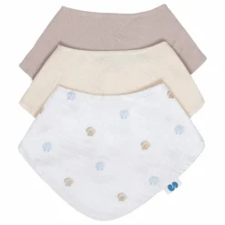 Sale Soft Spot Bavoirs bandana en coton bio - Set de 3 | Seaside