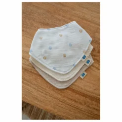 Sale Soft Spot Bavoirs bandana en coton bio - Set de 3 | Seaside