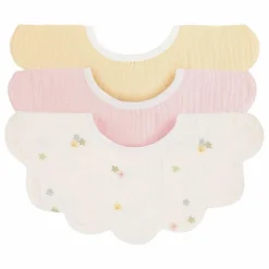 New Bavoirs pétale Daisies en coton bio - Set de 3 Bavoirs|Puériculture