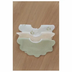 Soft Spot Bavoirs|Puériculture*Bavoirs pétale en coton bio - Set de 3 |