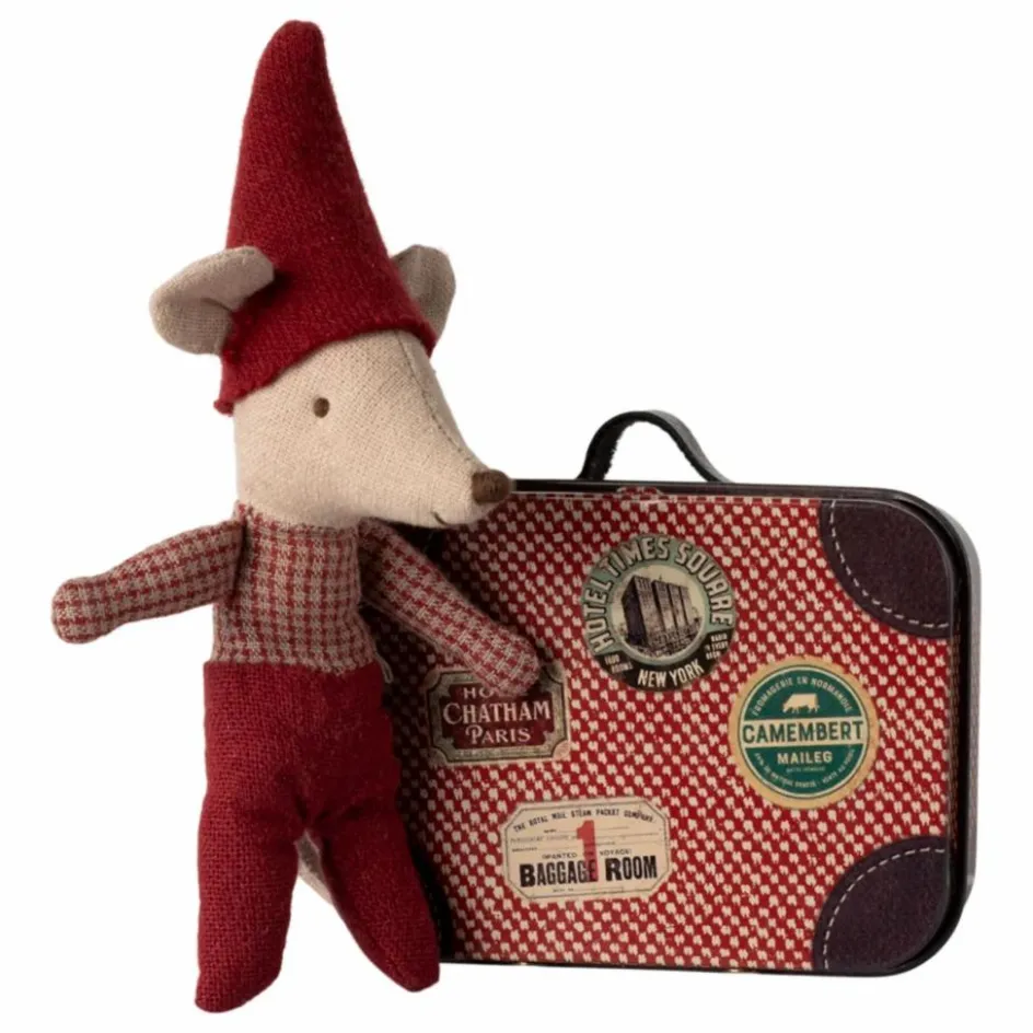 Maileg Maisons De Poupées*Bébé souris de Noël et sa valise |