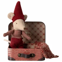 Maileg Maisons De Poupées*Bébé souris de Noël et sa valise |