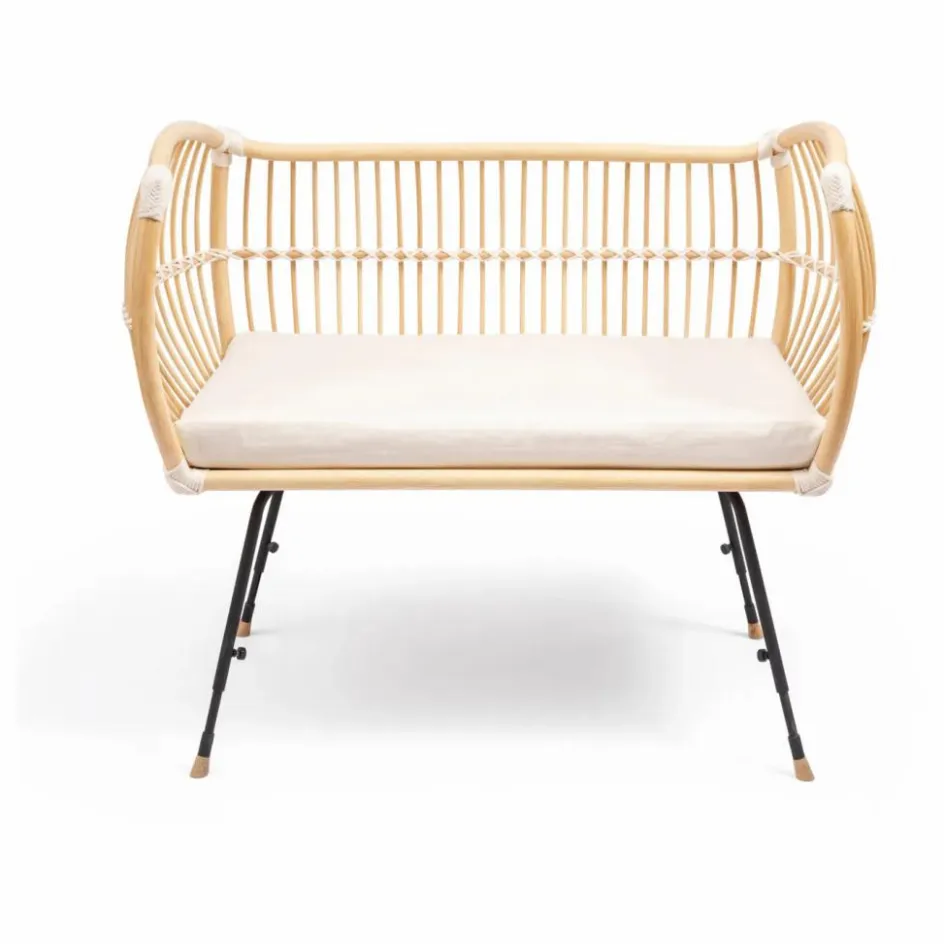 Bermbach Handcrafted Berceau cododo Martha en rotin - Liens coton| Berceaux|Lits Cododo