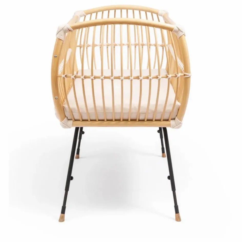 Bermbach Handcrafted Berceau cododo Martha en rotin - Liens coton| Berceaux|Lits Cododo