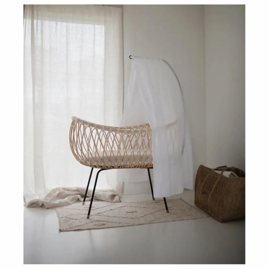 Sale Berceau Emil en rotin - Liens coton Berceaux|Lits Bébé