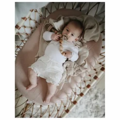 Bermbach Handcrafted Berceau Emil en rotin - Liens cuir| Berceaux|Lits Bébé