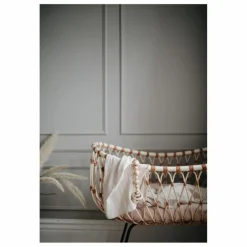 Bermbach Handcrafted Berceau Emil en rotin - Liens cuir| Berceaux|Lits Bébé