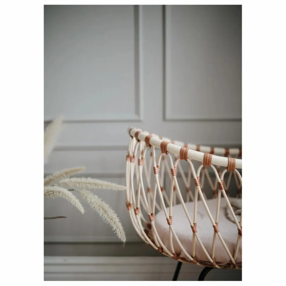Bermbach Handcrafted Berceau Emil en rotin - Liens cuir| Berceaux|Lits Bébé