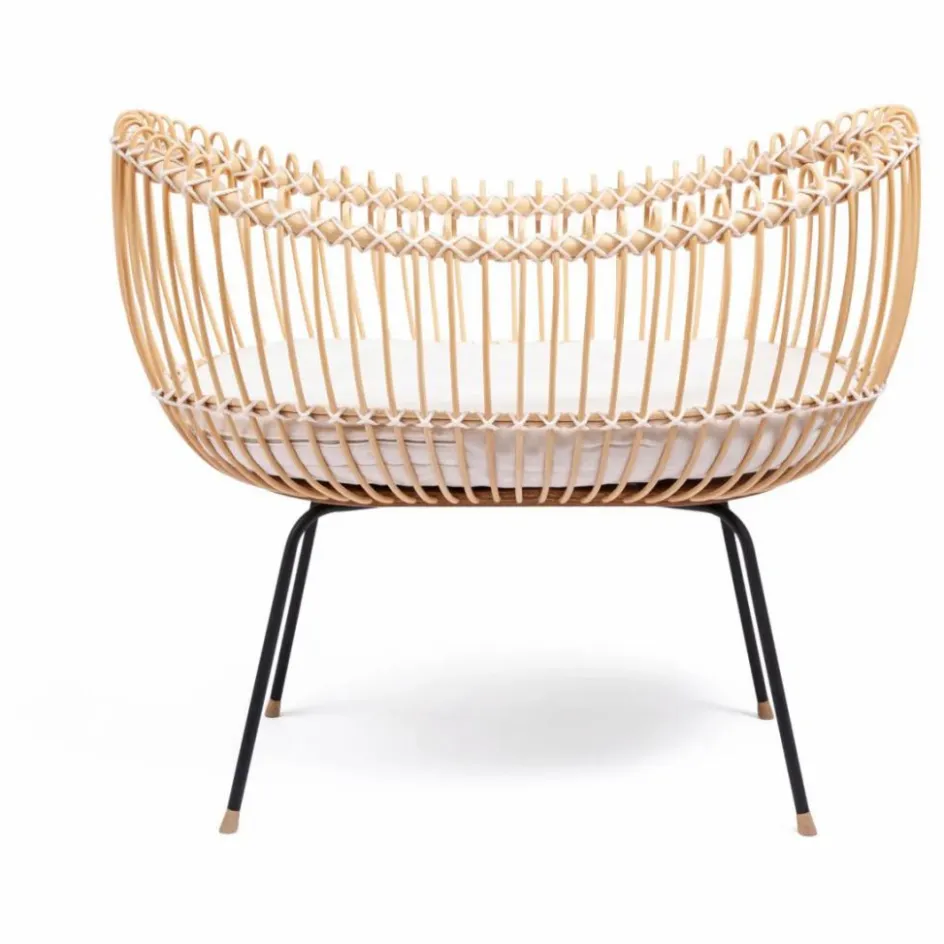 Online Bermbach Handcrafted Berceau Lola en rotin - Liens coton Naturel