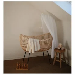 Online Bermbach Handcrafted Berceau Lola en rotin - Liens coton Naturel