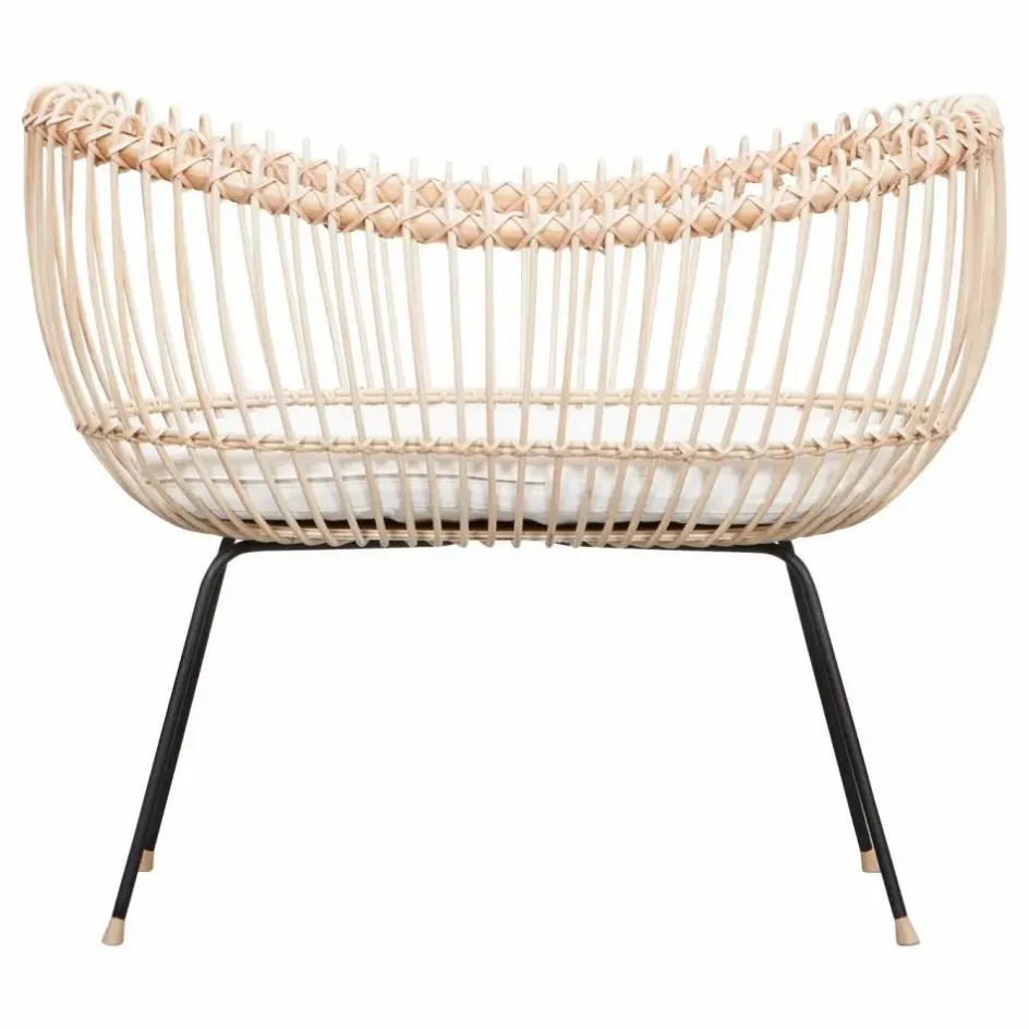 Bermbach Handcrafted Berceaux|Lits Bébé*Berceau Lola en rotin - Liens cuir