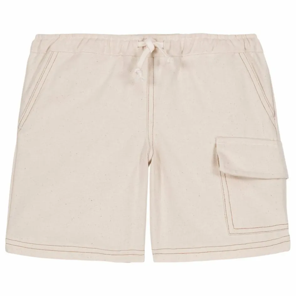 Hot Studio Bohème Bermuda Cargo Coton Bio | Ecru
