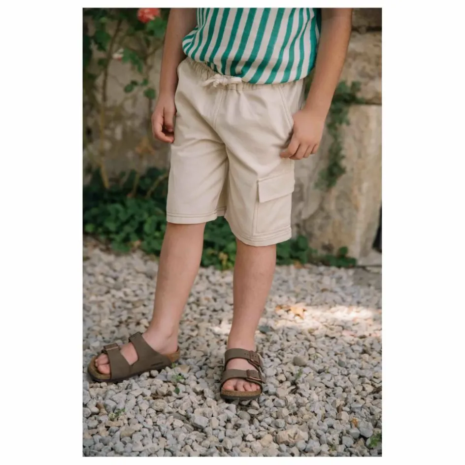 Hot Studio Bohème Bermuda Cargo Coton Bio | Ecru