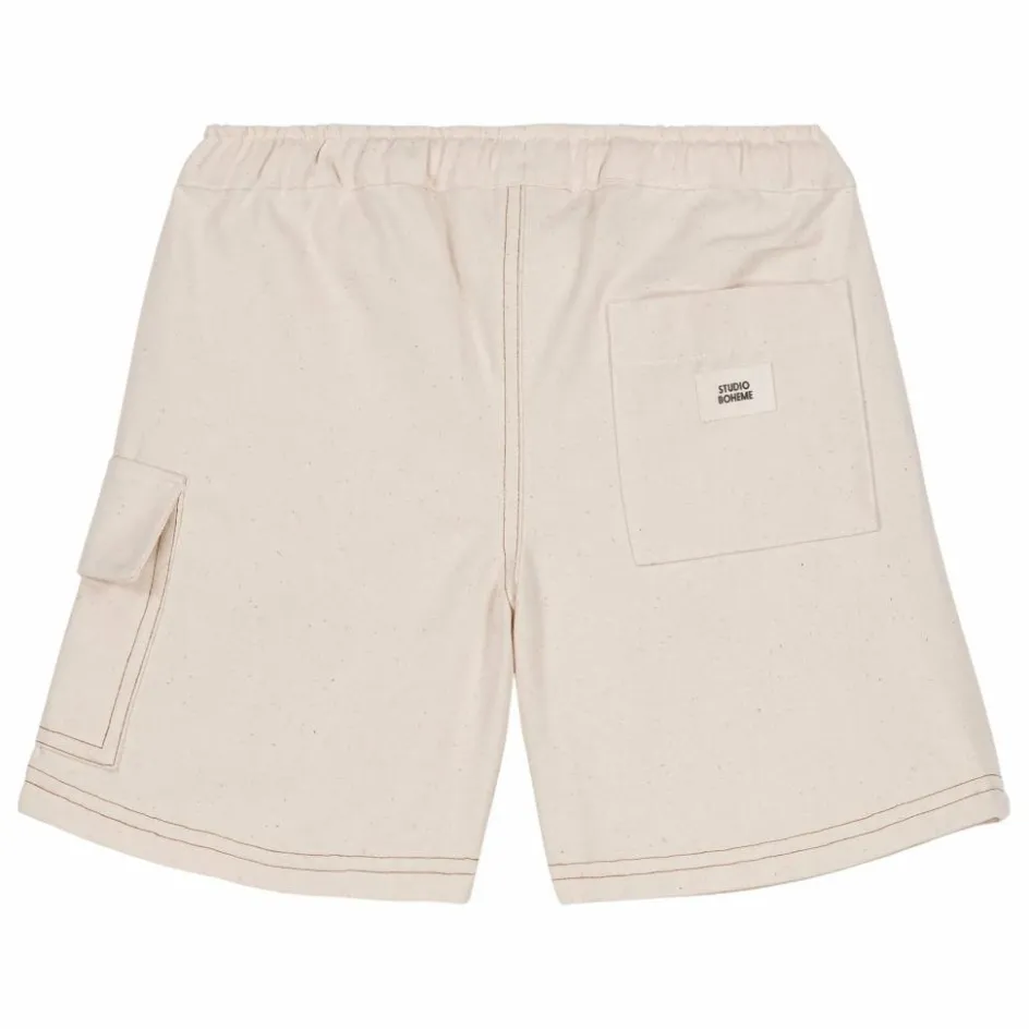 Hot Studio Bohème Bermuda Cargo Coton Bio | Ecru
