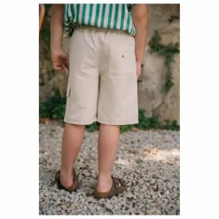 Hot Studio Bohème Bermuda Cargo Coton Bio | Ecru