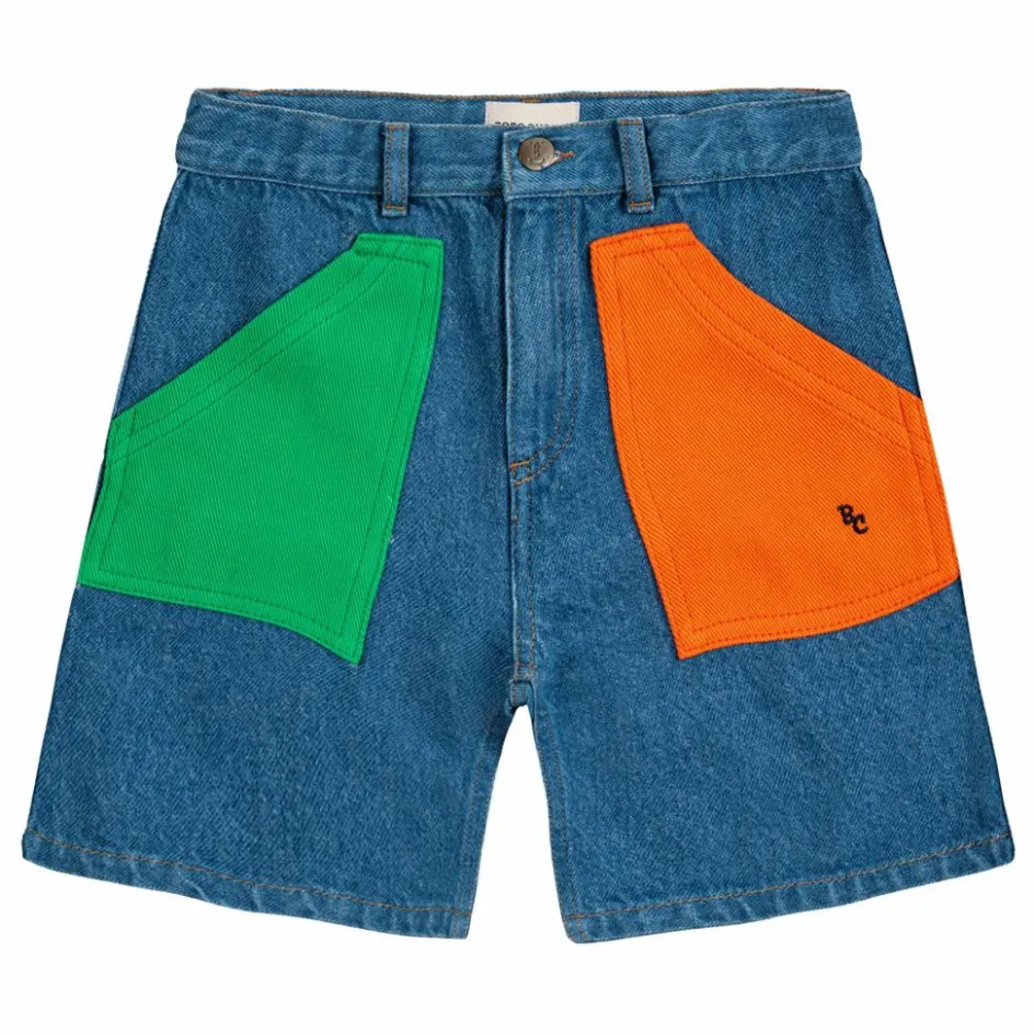 Bobo Choses Bermuda Denim Color Block ||Enfant Shorts, Bermudas|Jupes, Shorts
