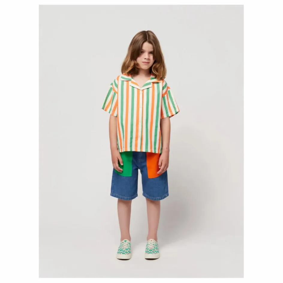 Bobo Choses Bermuda Denim Color Block ||Enfant Shorts, Bermudas|Jupes, Shorts
