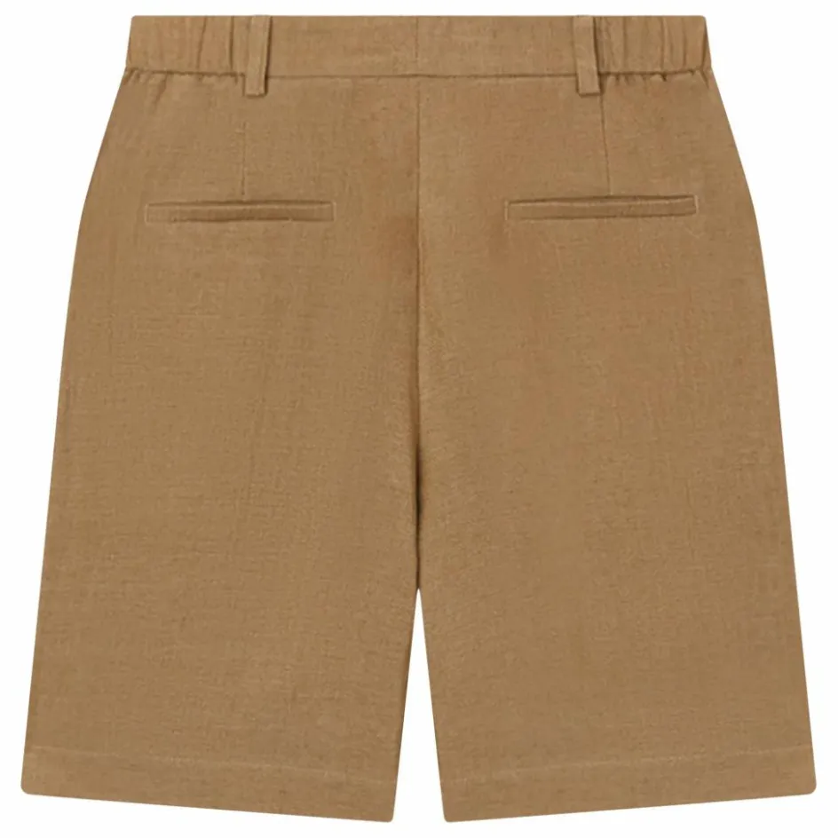 Clearance Pomandère Bermuda Lin et Coton | Taupe