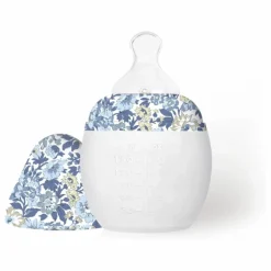 Sale Elhée Biberon en silicone médical et tétine physiologique Honey Dew - x Liberty | Bleu
