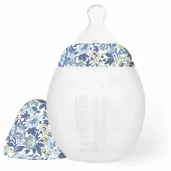 Sale Elhée Biberon en silicone médical et tétine physiologique Honey Dew - x Liberty | Bleu