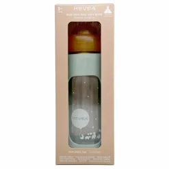Hevea Biberons|Puériculture*Biberon en verre à col large avec housse de protection Débit moyen |