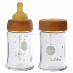 Biberons en verre à col large Débit lent - Lot de 2 Biberons|Puériculture